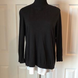 Calvin Klein Black Sweater with White Lining M